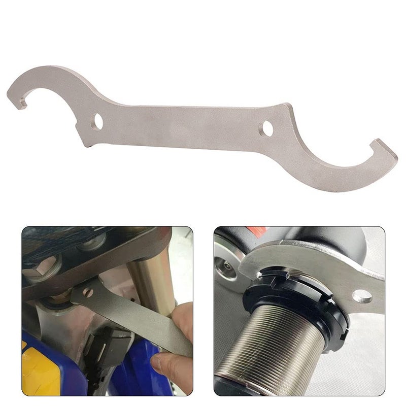 YSMOTO Universal Motorcycle Rear Shock & Steering stem Wrench Spring Adjustment Tool for SX SXF YZ YZF WRF CRF KX KXF RM RMZ DRZ 125-530 - Image 1